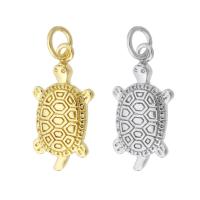 Animal Brass Pendants, Turtle, plated, DIY Approx 3mm 