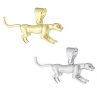 Animal Brass Pendants, Leopard, plated, DIY Approx 3mm 