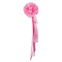 Children Hair Clip, Cloth, with Plastic & Iron, Bowknot, for children Random Color, 60mm 