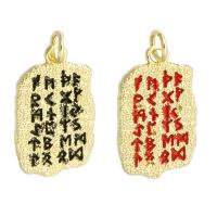 Enamel Brass Pendants, gold color plated Approx 3mm 