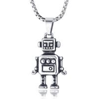 Pendentifs en titane, Acier titane, Robot, Oindre, conception vintage & pour homme Vendu par PC