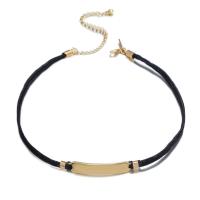 Zinc Alloy Necklace, with Velveteen Cord, with 7cm extender chain, fashion jewelry & for woman, two different colored, 40mm cm 