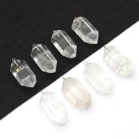 Natural Quartz Pendants, Clear Quartz, Conical, Unisex, clear 