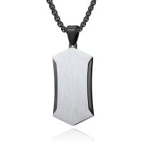 Titanium Steel Necklace, plated & for man Approx 17.7 Inch 