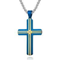 Collier de bijoux de titane, Acier titane, croix, Placage, styles différents pour le choix & pour homme, plus de couleurs à choisir Environ 17.7 pouce, Vendu par PC