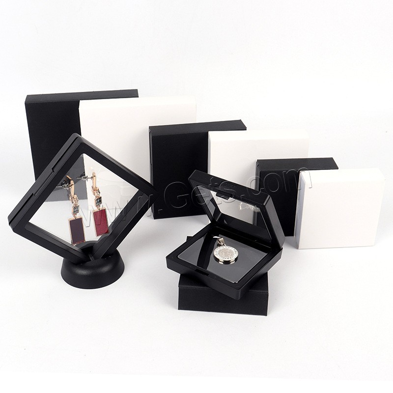 Jewelry Gift Box, PE Plastic, with Paper, Square, dustproof & different size for choice, more colors for choice, Sold By PC