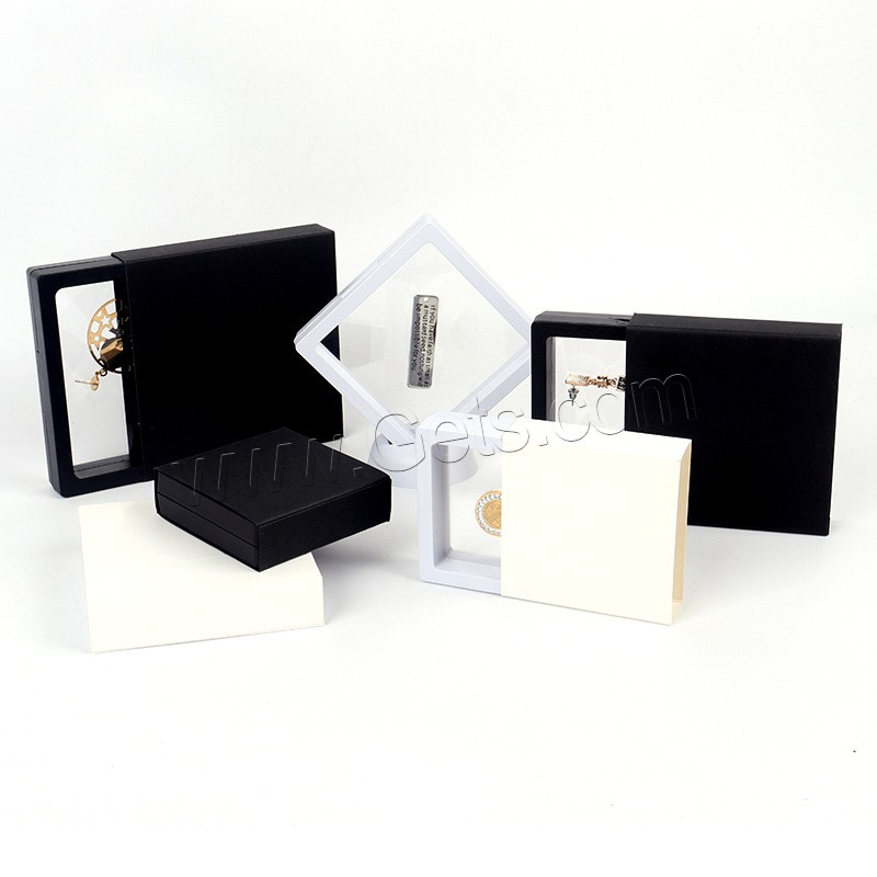 Jewelry Gift Box, PE Plastic, with Paper, Square, dustproof & different size for choice, more colors for choice, Sold By PC