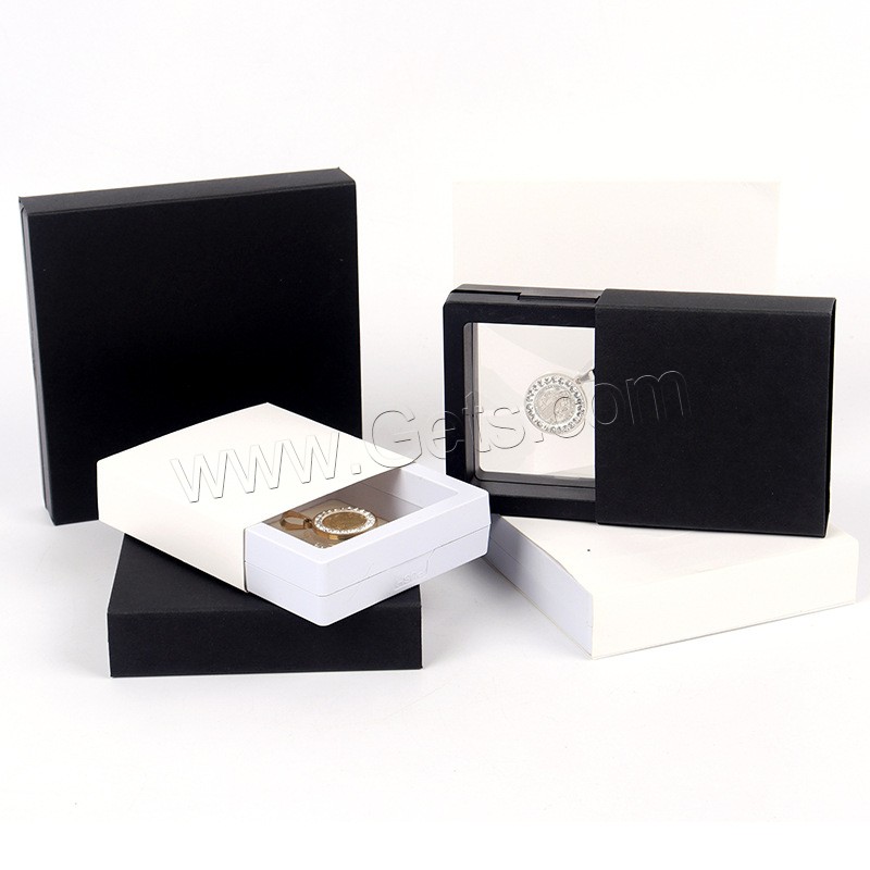 Jewelry Gift Box, PE Plastic, with Paper, Square, dustproof & different size for choice, more colors for choice, Sold By PC