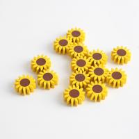 Perles en bois teints, Schima Superba, Tournesol, DIY, Jaune, 22mm, Environ Vendu par sac