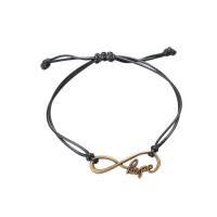 Mode Wachsschnur Armbänder, mit Zinklegierung, plattiert, Einstellbar & Modeschmuck & unisex, keine, 39x15mm, Länge:16-25 cm, verkauft von PC