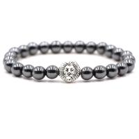 Pierre de Noir-Magnetic bracelet, avec laiton, Placage, bijoux de mode & unisexe & styles différents pour le choix, plus de couleurs à choisir, 190mm, Vendu par PC