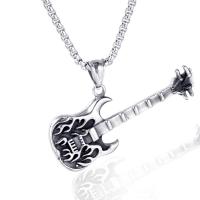 Stainless Steel Pendants, 304 Stainless Steel, Guitar, DIY & for man & blacken, original color 