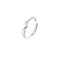 Bague en argent , argent sterling 925, Réglable & pour femme & creux, argent, Vendu par PC