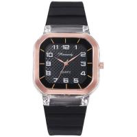 Reloj de Pulsera Unisex, aleación de zinc, con tapa de silicona & Vidrio, sin impermeables & movimiento chino & unisexo, más colores para la opción, 38*18mm, longitud:aproximado 9.84 Inch, Vendido por UD