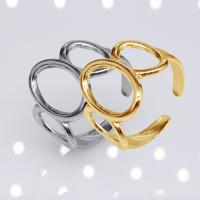 304ステンレススチール オープン指輪, 真空イオンプレーティング, ファッションジュエリー & ユニセックス, 無色, 16mm, 売り手 パソコン