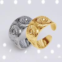 304 Edelstahl Manschette Fingerring, Vakuum-Ionen-Beschichtung, Modeschmuck & für den Menschen, keine, 11mm, verkauft von PC