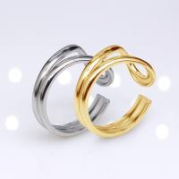 304 Edelstahl Manschette Fingerring, Vakuum-Ionen-Beschichtung, Modeschmuck & unisex, keine, 12mm,4mm, verkauft von PC