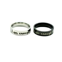 Titan Stahl Fingerring, Titanstahl, Kreisring, Vakuum-Ionen-Beschichtung, Modeschmuck & verschiedene Größen vorhanden, keine, Größe:7-13, verkauft von PC