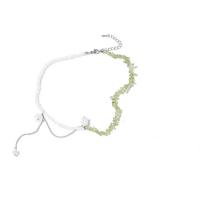 Collier en Murano bijoux, chalumeau, avec Acier titane & perle de plastique, avec 5cm chaînes de rallonge, Tulip, bijoux de mode & pour femme, couleurs mélangées cm, Vendu par PC