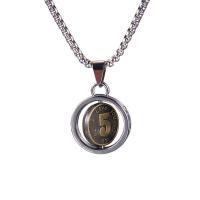 Chaîne en alliage de zinc de fer Collier Pull, Chaîne en acier inoxydable 316L, avec Pendentif en alliage de zinc, Placage, unisexe, plus de couleurs à choisir Environ 27.55 pouce, Vendu par PC