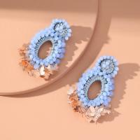 Crystal Drop Earring, Zinc Alloy, with Crystal, fashion jewelry & for woman 