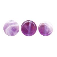 Natürliche Amethyst Perlen, flache Runde, poliert, verschiedene Verpackungs Art für Wahl & DIY, keine, 10x10x4mm, verkauft von Strang