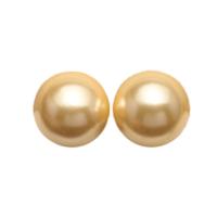 Shell Pearl Arito, con metal, Esférico, chapado en color de plata, diverso tamaño para la opción & para mujer, dorado, Vendido por Par