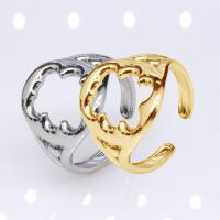 304 Edelstahl Open -Finger-Ring, Vakuum-Ionen-Beschichtung, Modeschmuck & unisex, keine, 17mm, verkauft von PC