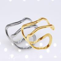 304 Edelstahl Manschette Fingerring, Vakuum-Ionen-Beschichtung, Modeschmuck & unisex, keine, 15mm, verkauft von PC