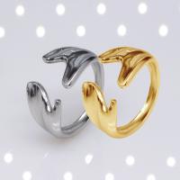 304 Edelstahl Manschette Fingerring, Vakuum-Ionen-Beschichtung, Modeschmuck & unisex, keine, 11mm, verkauft von PC