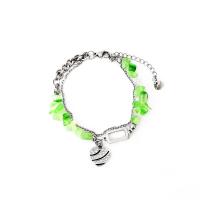 Pulsera De Astilla de Piedra Preciosa , Partículas de acero, con Piedras preciosas & aleación de zinc, con 5cm extender cadena, Corazón, chapado en color de plata, Joyería & para mujer, más colores para la opción, longitud:15.5 cm, Vendido por UD