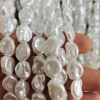 ABS Plastic Pearl Beads, Baroque, DIY, white Approx 14-15 Inch 