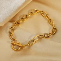 ステンレス スチール ブレスレット, 304ステンレススチール, ファッションジュエリー & 女性用, 金色, 5.8mm, 長さ:約 7.28 インチ, 売り手 ストランド