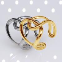 304 Edelstahl Manschette Fingerring, Vakuum-Ionen-Beschichtung, Modeschmuck & unisex, keine, 21mm, verkauft von PC