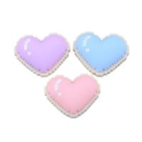 Kit para DIY Móvil , resina, Corazón, engomada de gota, Bricolaje & esmalte, más colores para la opción, 24x19x7mm, 100PCs/Bolsa, Vendido por Bolsa