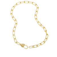 Collier en laiton cubique Zircon Micro Pave, léopard, Placage de couleur d'or, styles différents pour le choix & pavé de micro zircon & pour femme, doré .7 pouce, Vendu par PC