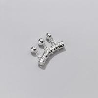 Argent sterling 925 perles tube incurvé, cloche, DIY & creux, argent Environ 3.7mm, Vendu par PC