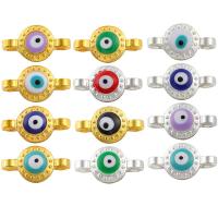 Evil Eye Jewelry Connector, Zinc Alloy, DIY & enamel 