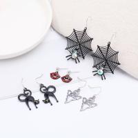 aleación de zinc Pendientes con Colgantes, Joyería de Halloween & diferentes estilos para la opción & para mujer, Vendido por Par