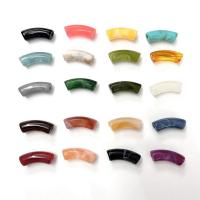 Acrylic Curved Tube Beads, DIY, Random Color 