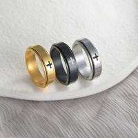 Acier titane bague, Placage ionique sous vide, bijoux de mode & normes différentes pour le choix & pour homme, plus de couleurs à choisir Vendu par PC