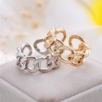 Zinc Alloy Cuff Finger Ring, plated, fashion jewelry & for woman 