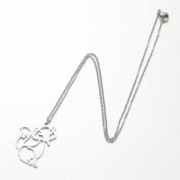 Titanium Steel Jewelry Necklace, Fox, Vacuum Ion Plating, fashion jewelry & for woman & hollow cm 