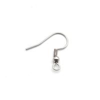 Titanium Steel Earring Hook, plated 