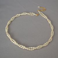 Collar de Perlas Natural de Freshwater, Perlas cultivadas de agua dulce, Doble capa & diferentes estilos para la opción & para mujer, Blanco, Vendido por UD