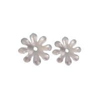 天然白いシェル・ビーズ, 白い貝, 花形, 彫刻, ホワイト, 8mm, 売り手 パソコン