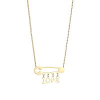 Collar de Acero Inoxidable, acero inoxidable 304, Recubrimiento iónico al vacío, Cada texto personalizado debe tener menos de 10 letras & Joyería & para mujer, dorado, longitud:aproximado 17.72 Inch, Vendido por UD