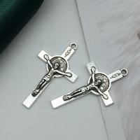 Zinc Alloy Cross Pendants, Crucifix Cross, antique silver color plated, DIY 