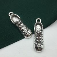 Zinklegierung Schuhe Anhänger, antik silberfarben plattiert, DIY, 8x26mm, verkauft von PC