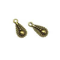 Zinc Alloy Jewelry Pendants, Teardrop, antique gold color plated, DIY 